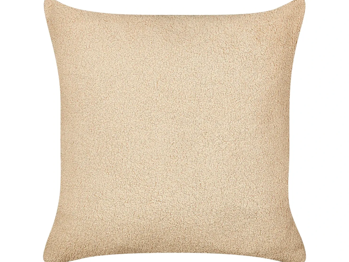 Set di 2 cuscini LEUZEA Bouclé 45 x 45 cm Beige sabbia Tinta unita
