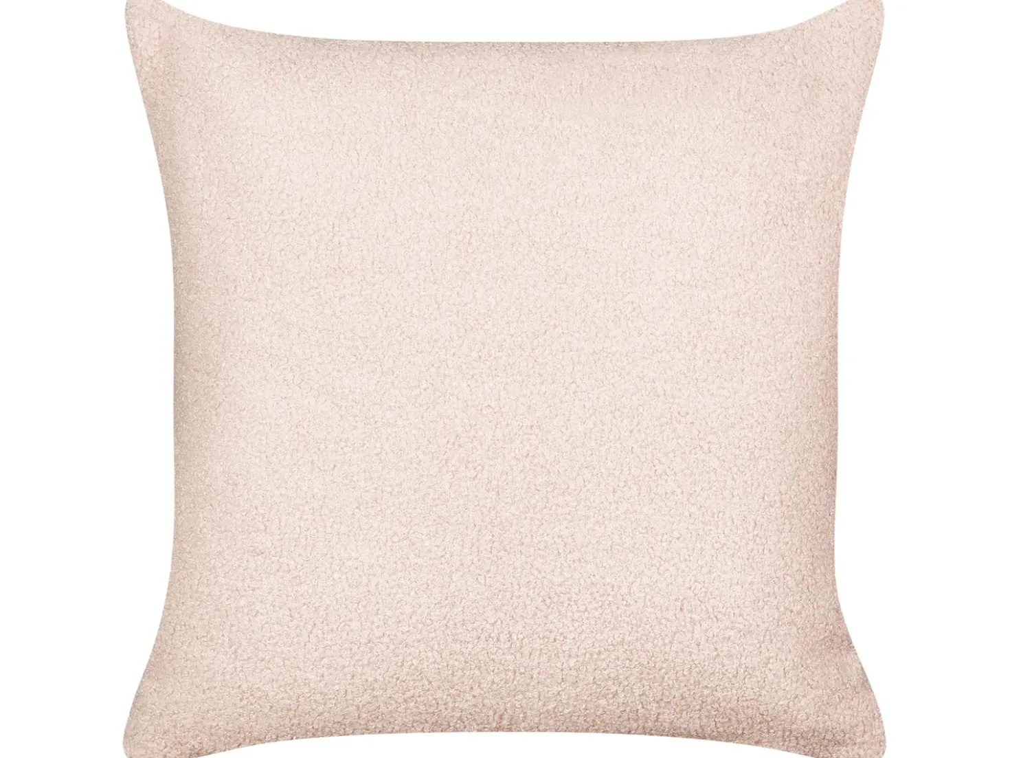 Set di 2 cuscini LEUZEA Bouclé 45 x 45 cm Rosa pastello Tinta unita