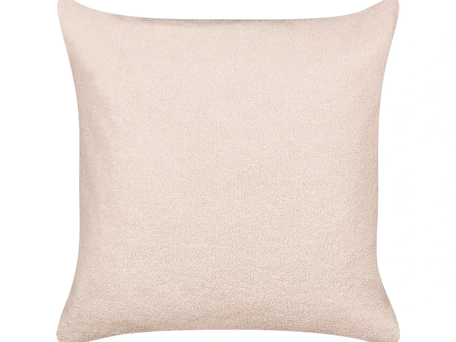 Set di 2 cuscini LEUZEA Bouclé 60 x 60 cm Rosa pastello Tinta unita