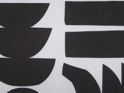 Set di 2 cuscini LIRIOPE 45 x 45 cm Nero/Bianco Trama geometrica