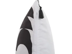Set di 2 cuscini LIRIOPE 45 x 45 cm Nero/Bianco Trama geometrica