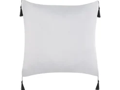 Set di 2 cuscini LIRIOPE 45 x 45 cm Nero/Bianco Trama geometrica