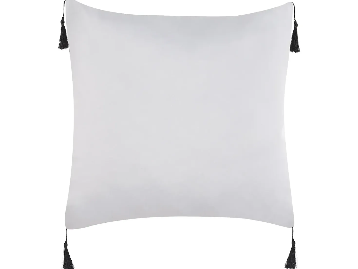 Set di 2 cuscini LIRIOPE 45 x 45 cm Nero/Bianco Trama geometrica