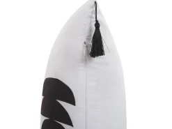 Set di 2 cuscini LIRIOPE 30 x 50 cm Nero/Bianco Trama geometrica