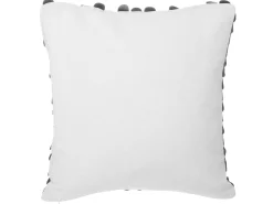 Set di 2 cuscini LOBELIA Pelle sintetica 45 x 45 cm Nero Tinta unita