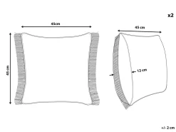 Set di 2 cuscini LONAR 45 x 45 cm Beige sabbia