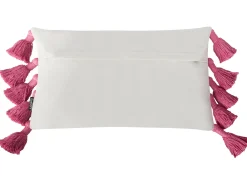 Set di 2 cuscini LOVELY Cotone 30 x 50 cm Bianco Rosa