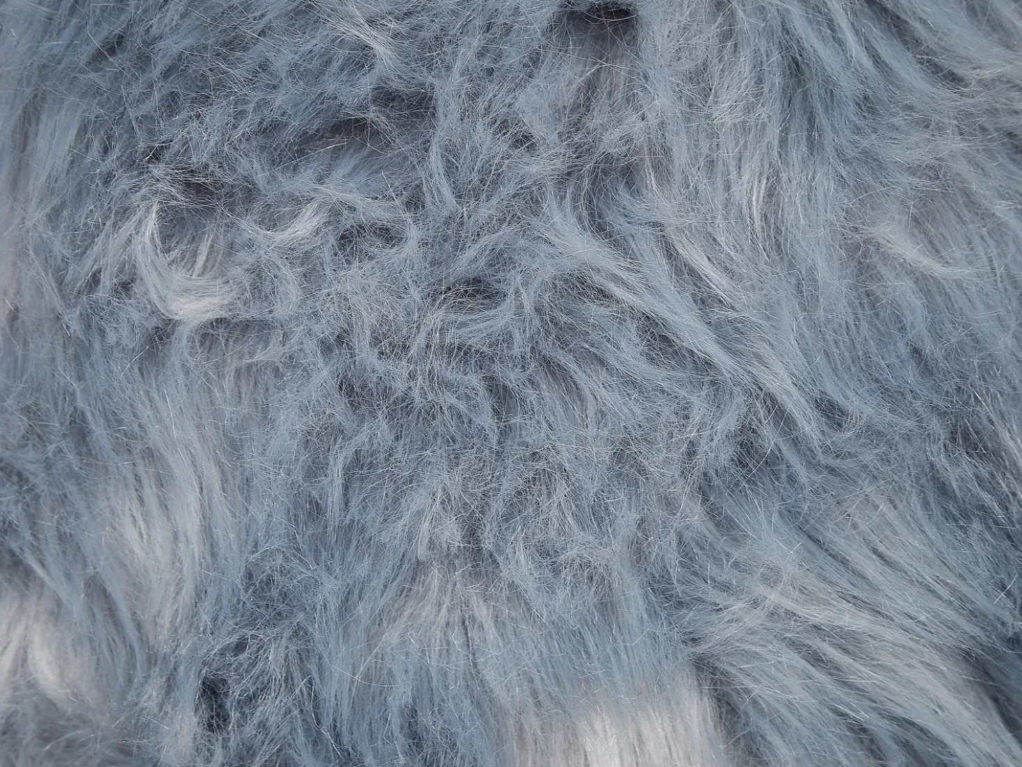 Set di 2 cuscini LUBHA Finta pelliccia 42 x 42 cm Blu scuro Tinta unita