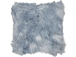 Set di 2 cuscini LUBHA Finta pelliccia 42 x 42 cm Blu scuro Tinta unita