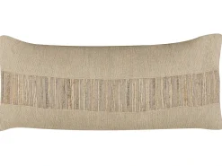 Set di 2 cuscini LUINA Iuta 30 x 70 cm Beige Tinta unita
