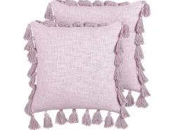 Set di 2 cuscini LYNCHIS Cotone 45 x 45 cm Rosa