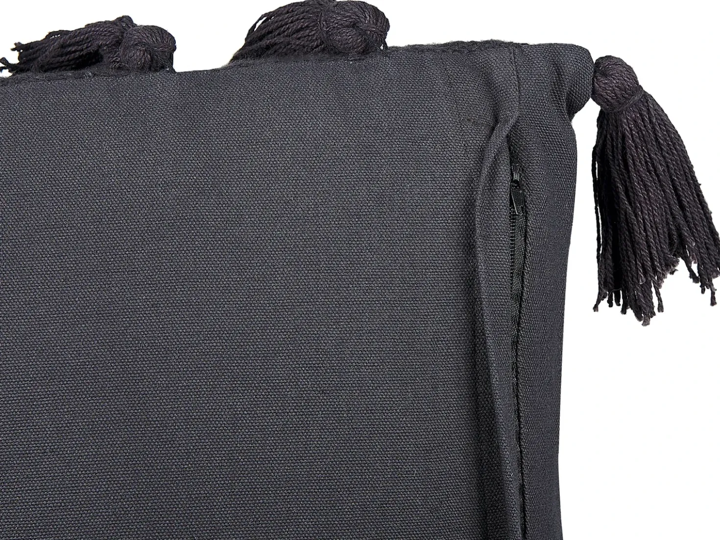 Set di 2 cuscini LYTHRUM Cotone 45 x 45 cm Grigio scuro Tinta unita