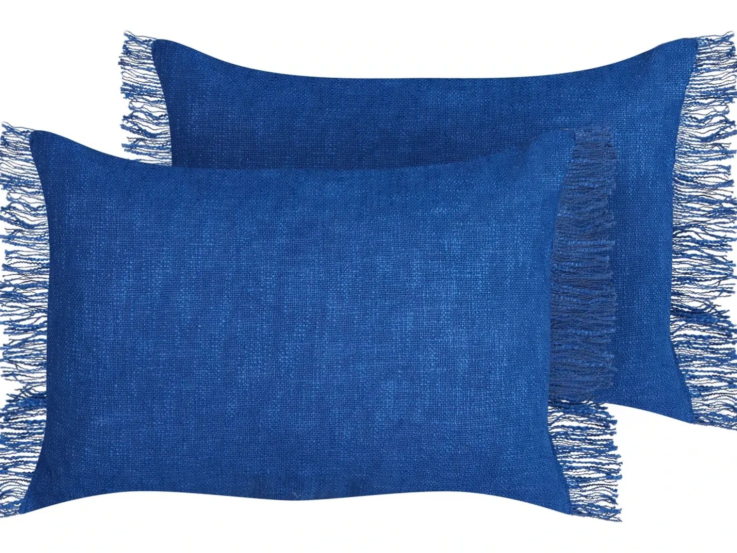 Set di 2 cuscini MABA Cotone 50 x 35 cm Blu marino Tinta unita