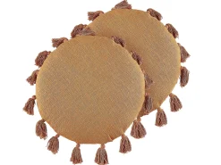 Set di 2 cuscini MADIA Cotone 45 x 45 cm Arancione Tinta unita