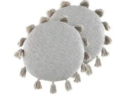 Set di 2 cuscini MADIA Cotone 45 x 45 cm Grigio Tinta unita