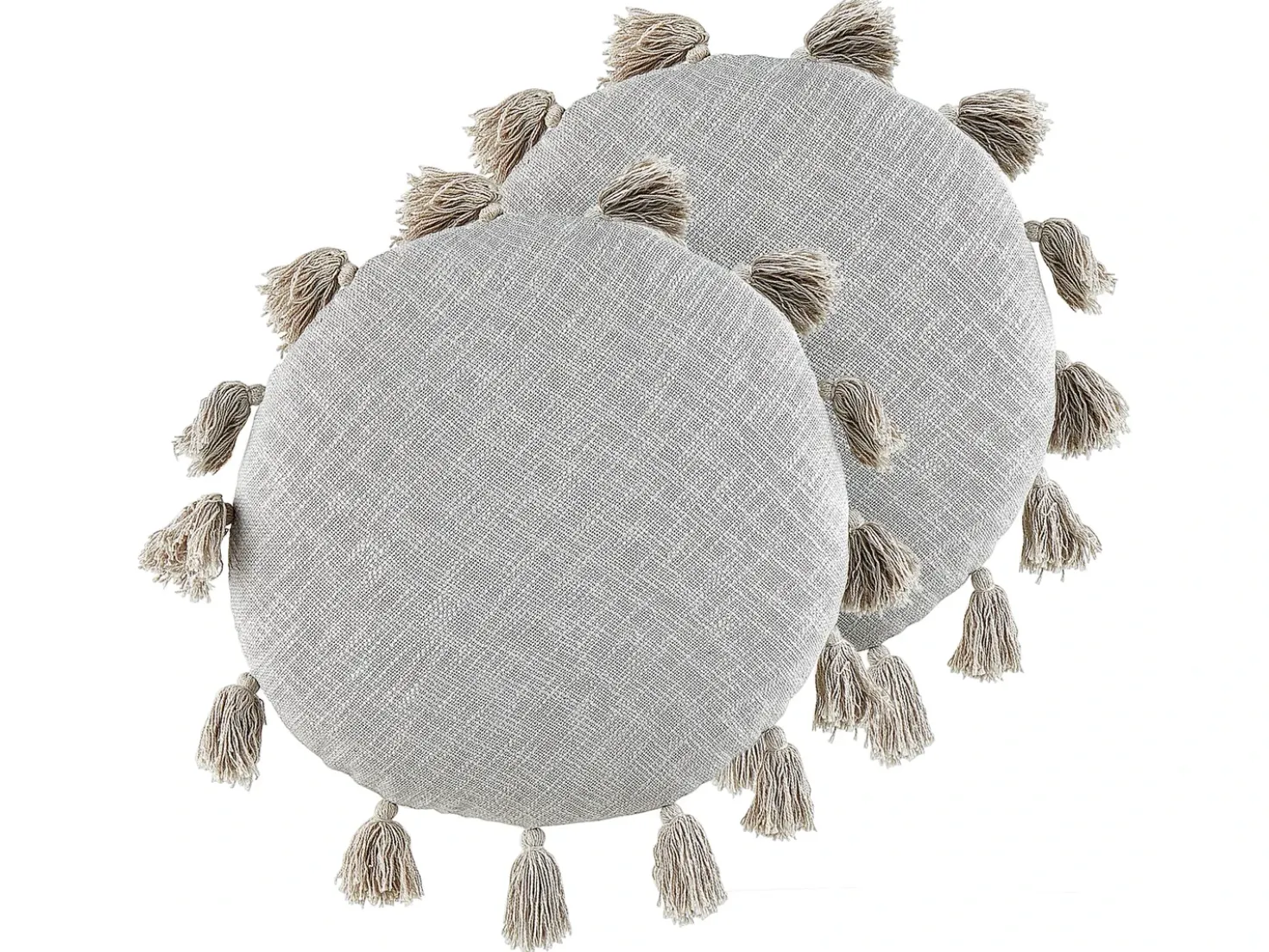 Set di 2 cuscini MADIA Cotone 45 x 45 cm Grigio Tinta unita