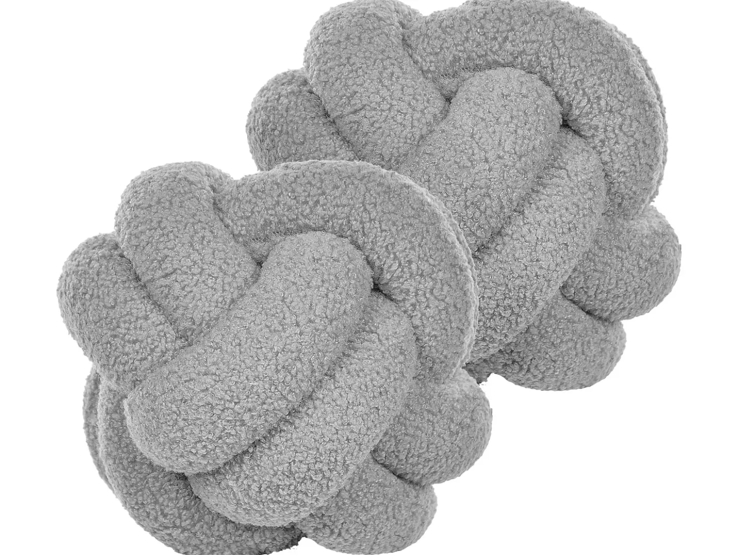 Set di 2 cuscini MALNI Bouclé 19 x 19 cm Grigio Tinta unita