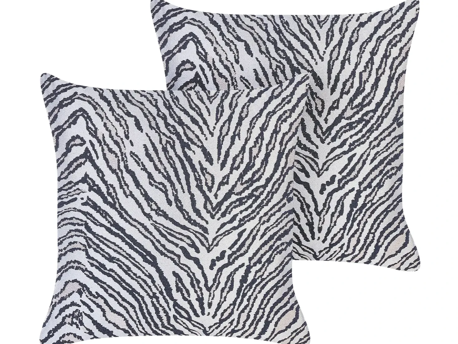 Set di 2 cuscini MANETTI 45 x 45 cm Nero/Bianco Trama animale