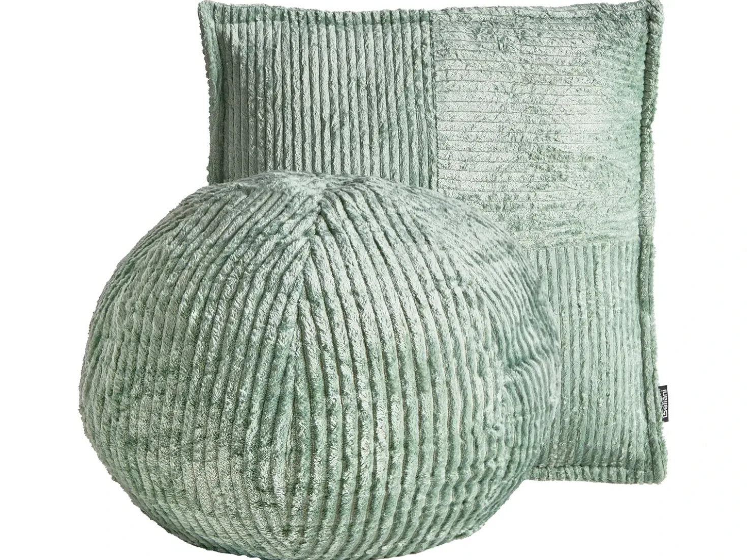 Set di 2 cuscini MARANTA Velluto a coste 30 x 30 cm 45 x 45 cm Verde Tinta unita