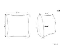 Set di 2 cuscini MARIGOLD 45 x 45 cm Arancione Tinta unita