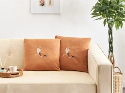 Set di 2 cuscini MARIGOLD 45 x 45 cm Arancione Tinta unita