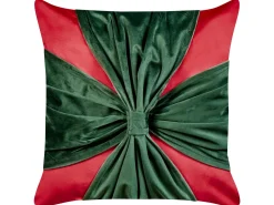 Set di 2 cuscini MARSHMALLOW Velluto 45 x 45 cm Rosso Modello natalizio