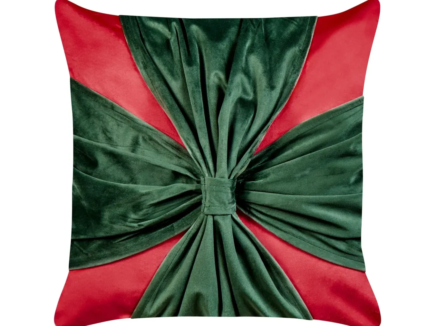 Set di 2 cuscini MARSHMALLOW Velluto 45 x 45 cm Rosso Modello natalizio