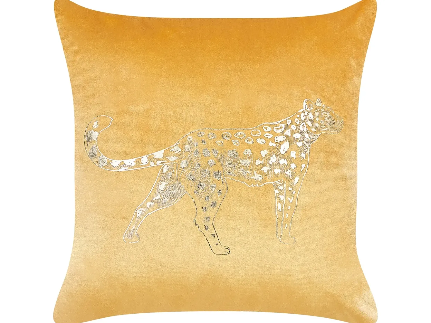 Set di 2 cuscini MARULA Velluto 45 x 45 cm Senape Trama animale
