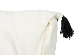 Set di 2 cuscini MAYS Cotone 45 x 45 cm Bianco Trama geometrica