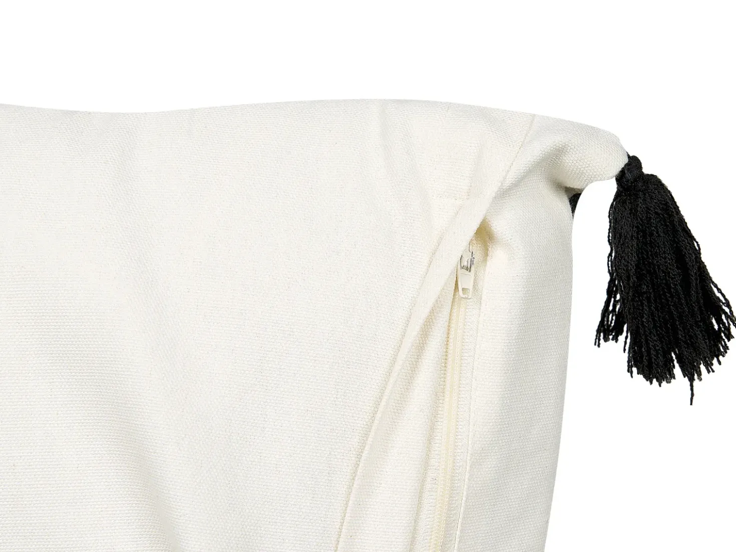 Set di 2 cuscini MAYS Cotone 45 x 45 cm Bianco Trama geometrica