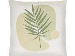 Set di 2 cuscini MICROSORUM 45 x 45 cm Verde chiaro Trama di piante