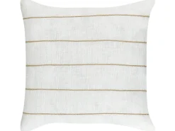 Set di 2 cuscini MILAS Lino 50 x 50 cm Bianco A strisce