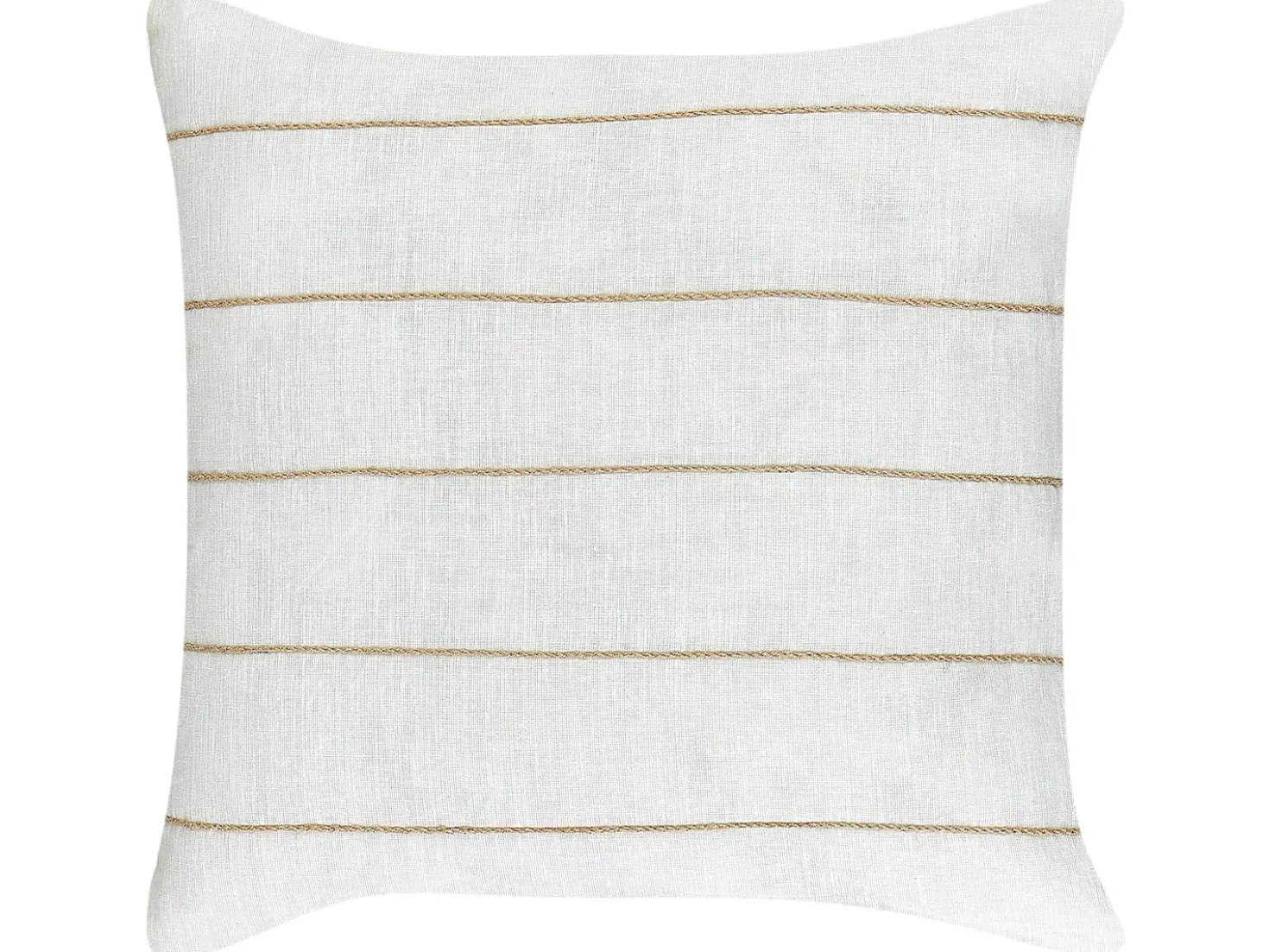 Set di 2 cuscini MILAS Lino 50 x 50 cm Bianco A strisce