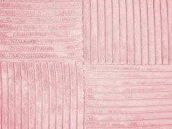 Set di 2 cuscini MILLET Velluto a coste 43 x 43 cm Rosa Trama geometrica