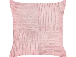 Set di 2 cuscini MILLET Velluto a coste 43 x 43 cm Rosa Trama geometrica