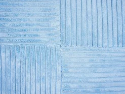 Set di 2 cuscini MILLET Velluto a coste 43 x 43 cm Blu Trama geometrica