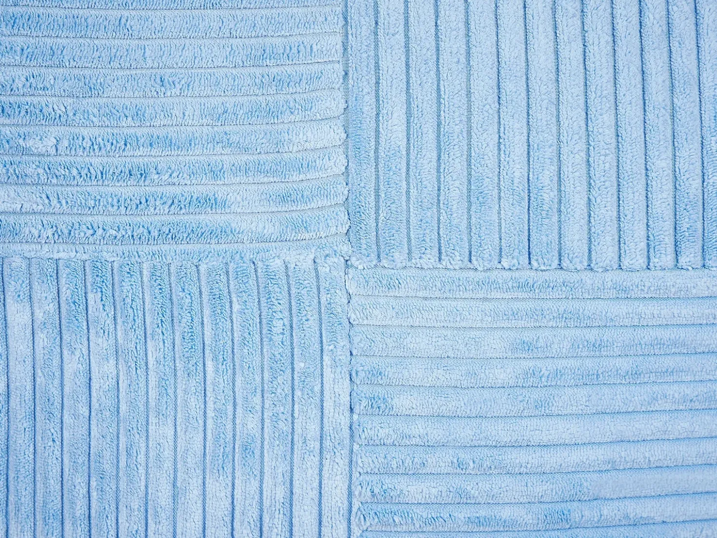 Set di 2 cuscini MILLET Velluto a coste 43 x 43 cm Blu Trama geometrica