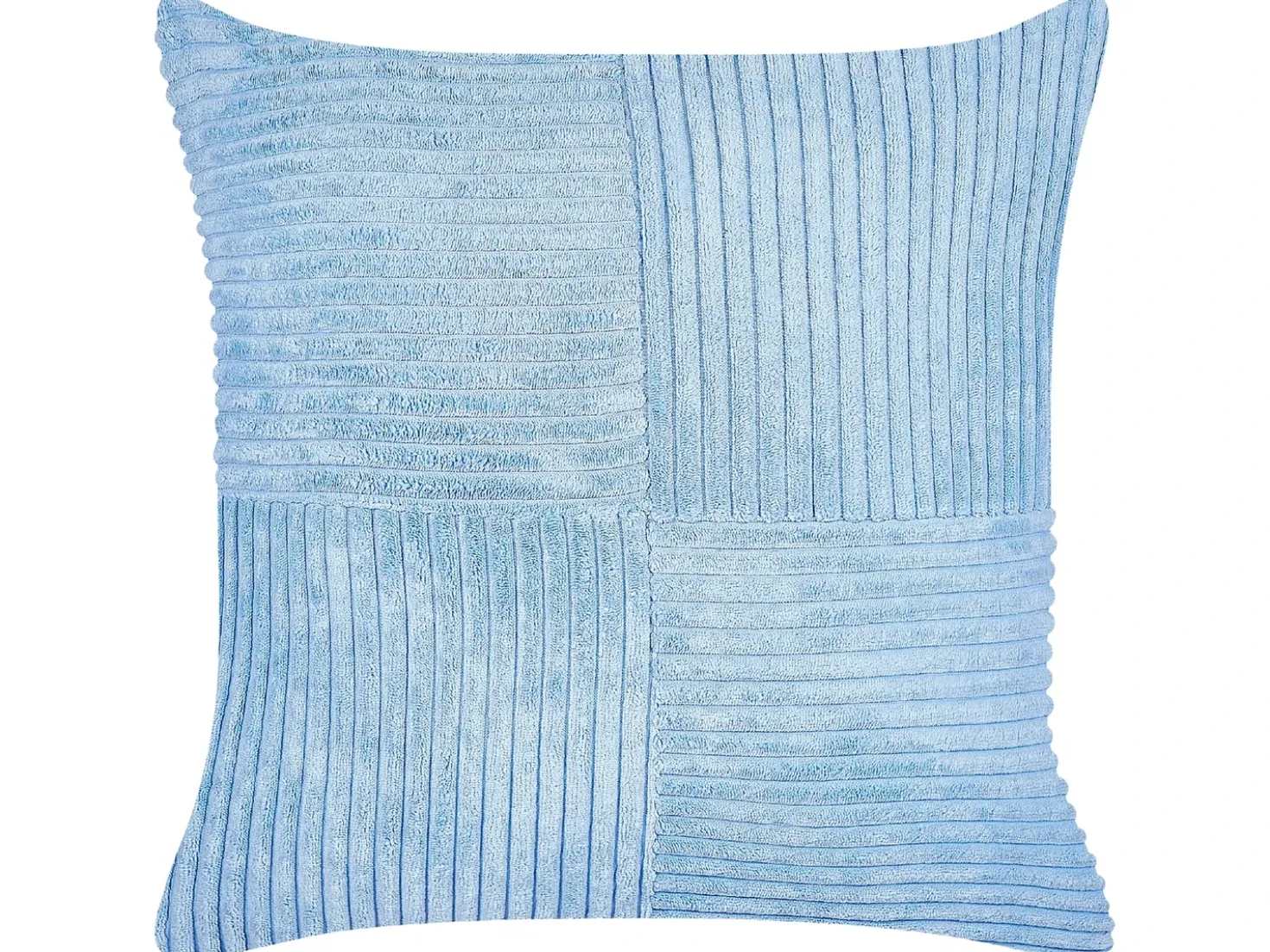 Set di 2 cuscini MILLET Velluto a coste 43 x 43 cm Blu Trama geometrica