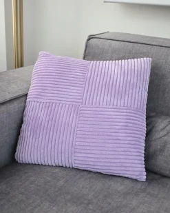 Set di 2 cuscini MILLET Velluto a coste 43 x 43 cm Viola Trama geometrica