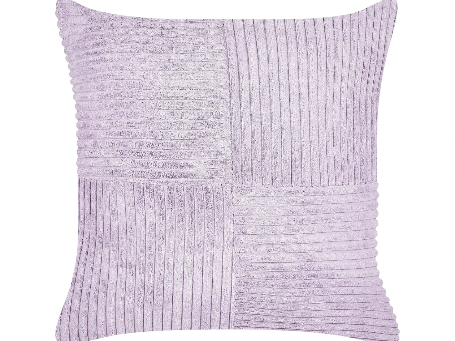 Set di 2 cuscini MILLET Velluto a coste 43 x 43 cm Viola Trama geometrica