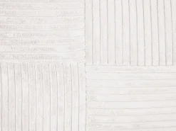 Set di 2 cuscini MILLET Velluto a coste 30 x 50 cm Bianco sporco Trama geometrica