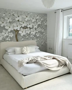 Set di 2 cuscini MILLET Velluto a coste 30 x 50 cm Bianco sporco Trama geometrica