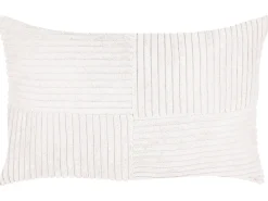 Set di 2 cuscini MILLET Velluto a coste 30 x 50 cm Bianco sporco Trama geometrica