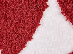 Set di 2 cuscini MINGORA Cotone 45 x 45 cm Rosso Trama a cuore
