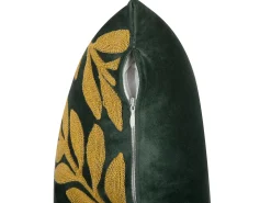 Set di 2 cuscini MISTLETOE Velluto 45 x 45 cm Verde Oro Trama di piante