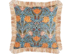 Set di 2 cuscini MITELLA Velluto 45 x 45 cm Blu Trama floreale