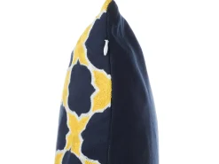 Set di 2 cuscini MUSCARI Cotone 45 x 45 cm Giallo Blu Trama Ikat