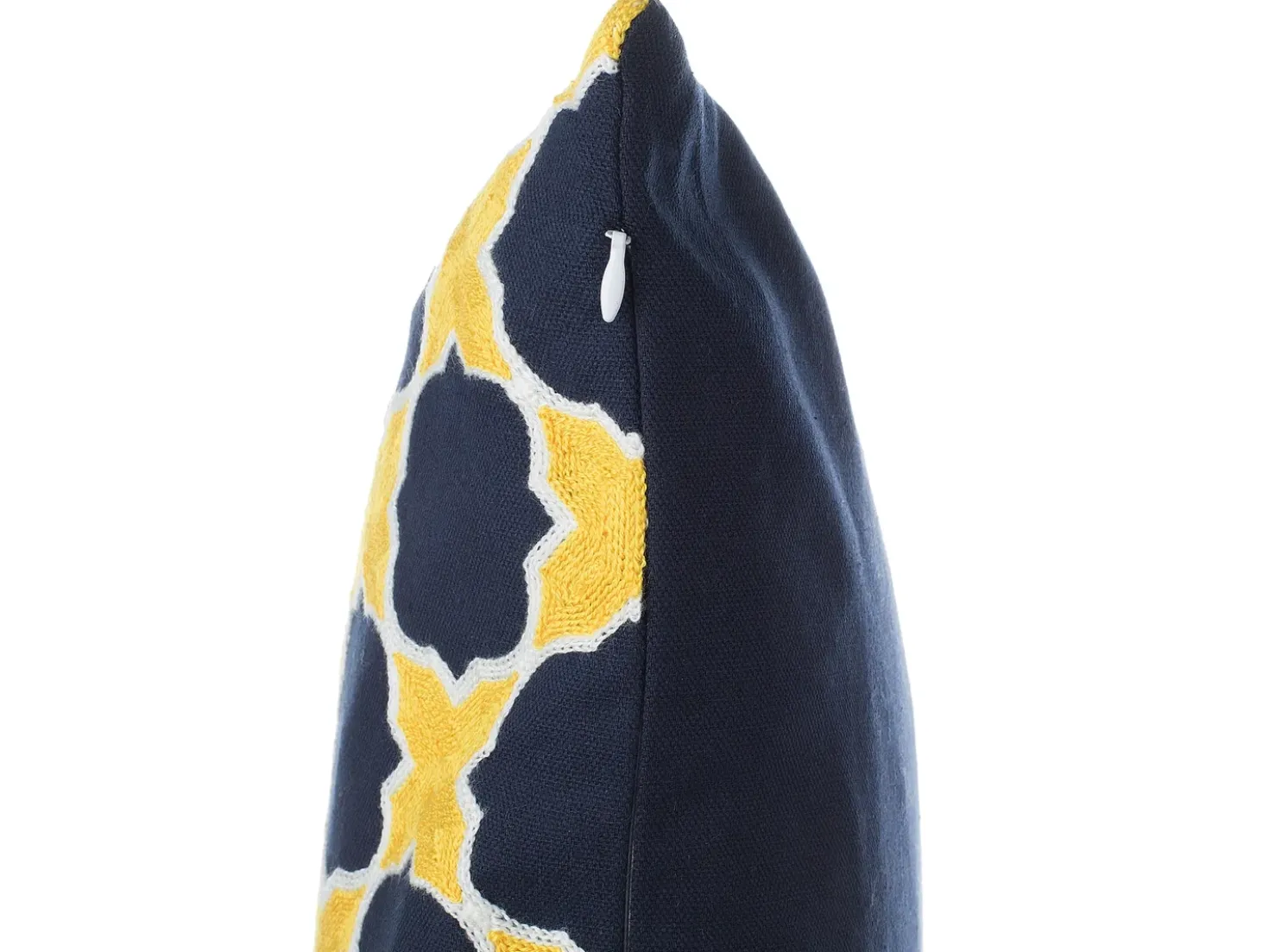 Set di 2 cuscini MUSCARI Cotone 45 x 45 cm Giallo Blu Trama Ikat