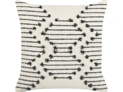 Set di 2 cuscini MYRTUS Cotone 45 x 45 cm Beige Trama geometrica