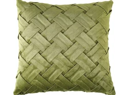 Set di 2 cuscini NARCISSUS Velluto 43 x 43 cm Verde Trama geometrica